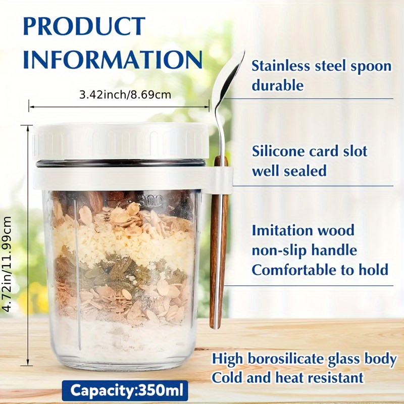 1pc/2pcs Glass Oatmeal Cup, Ov - đánh giá và giá Baby Food Jars Glass