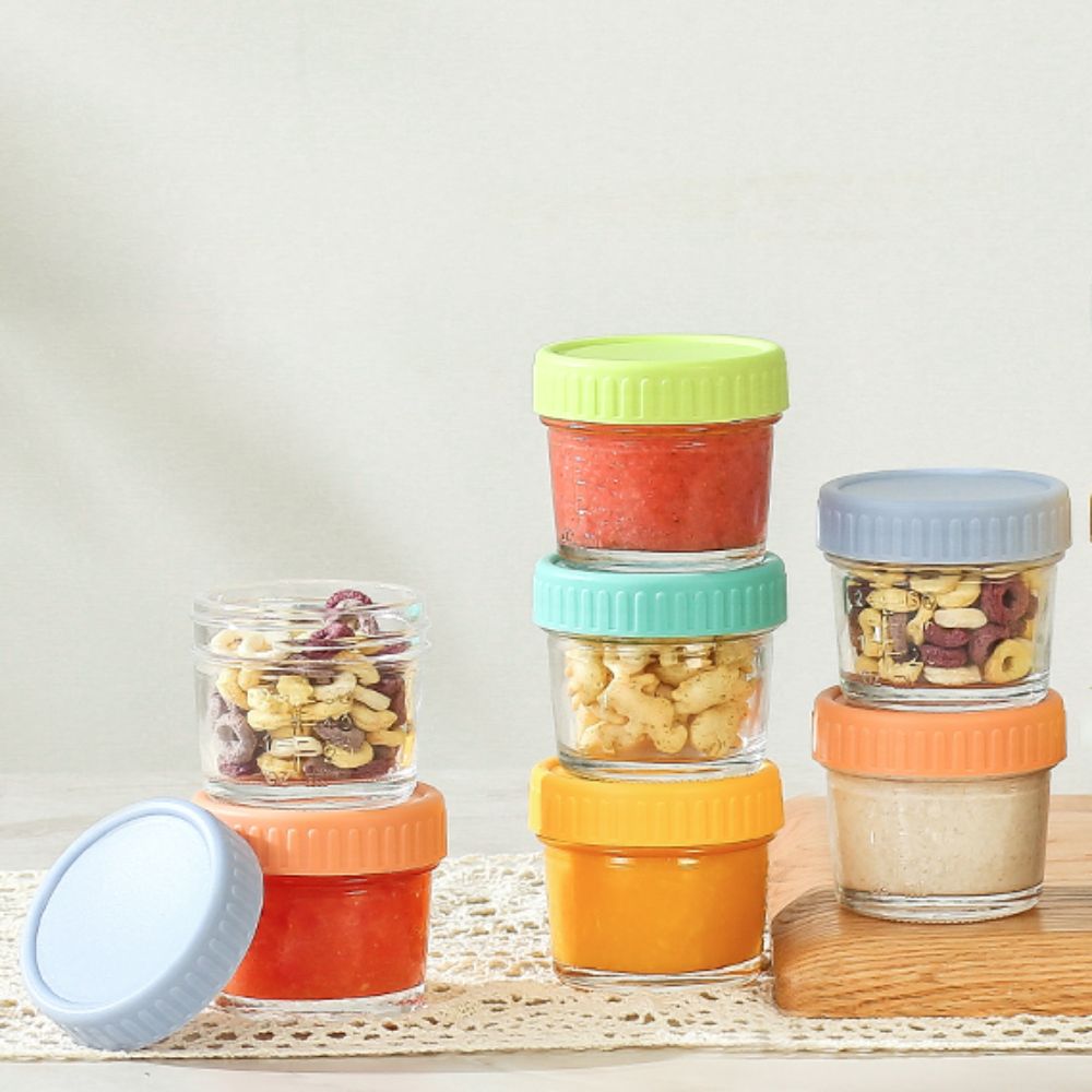 6pcs Mason Jar Glass Baby Food - đánh giá và giá Baby Food Jars Glass