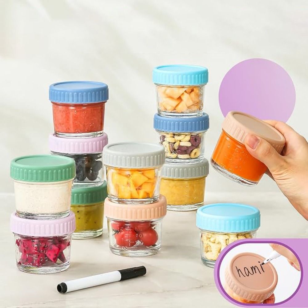 6pcs Mason Jar Glass Baby Food - đánh giá và giá Baby Food Jars Glass