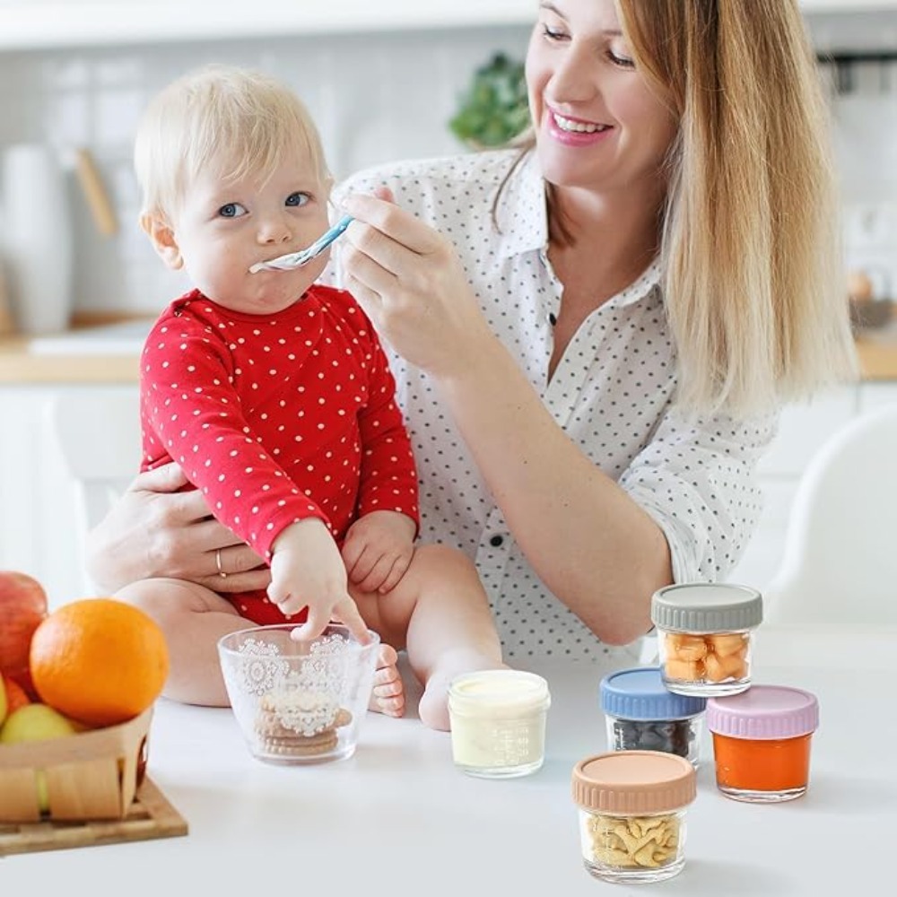 6pcs Mason Jar Glass Baby Food - đánh giá và giá Baby Food Jars Glass