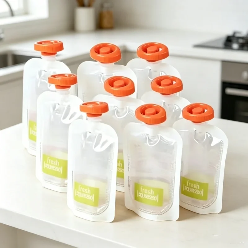 Organic Infant Feeding Pouches - đánh giá và giá Baby Food Pouches Reusable