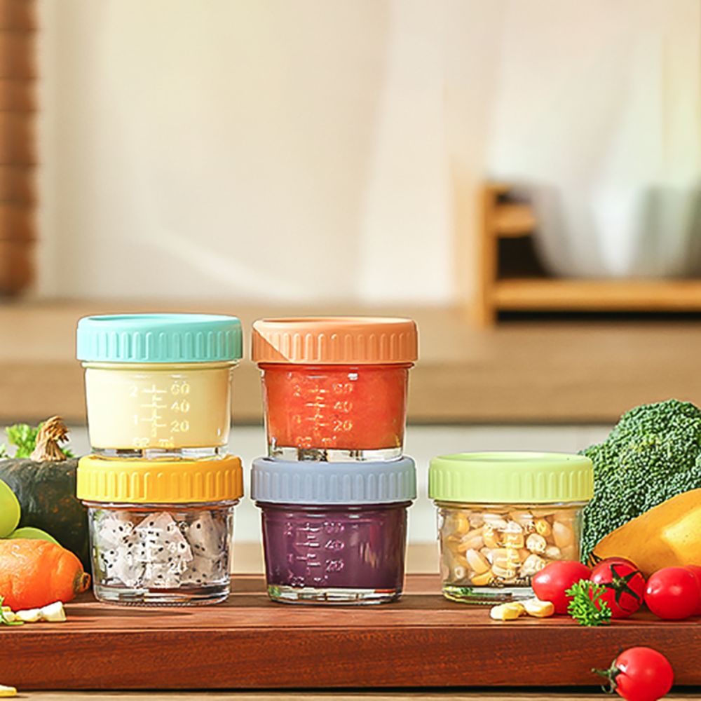 6pcs Glass Baby Food Jar Reusa - đánh giá và giá Baby Food Jars Glass