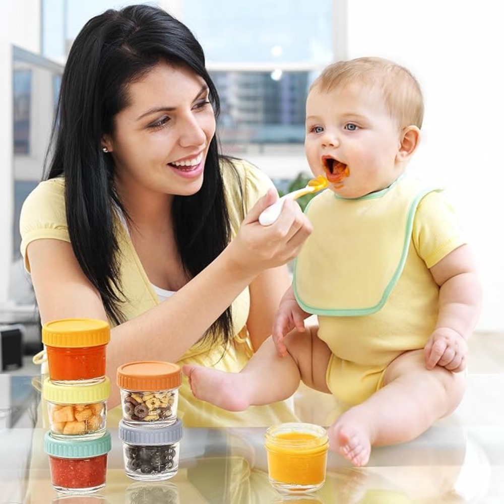 6pcs Glass Baby Food Jar Reusa - đánh giá và giá Baby Food Jars Glass