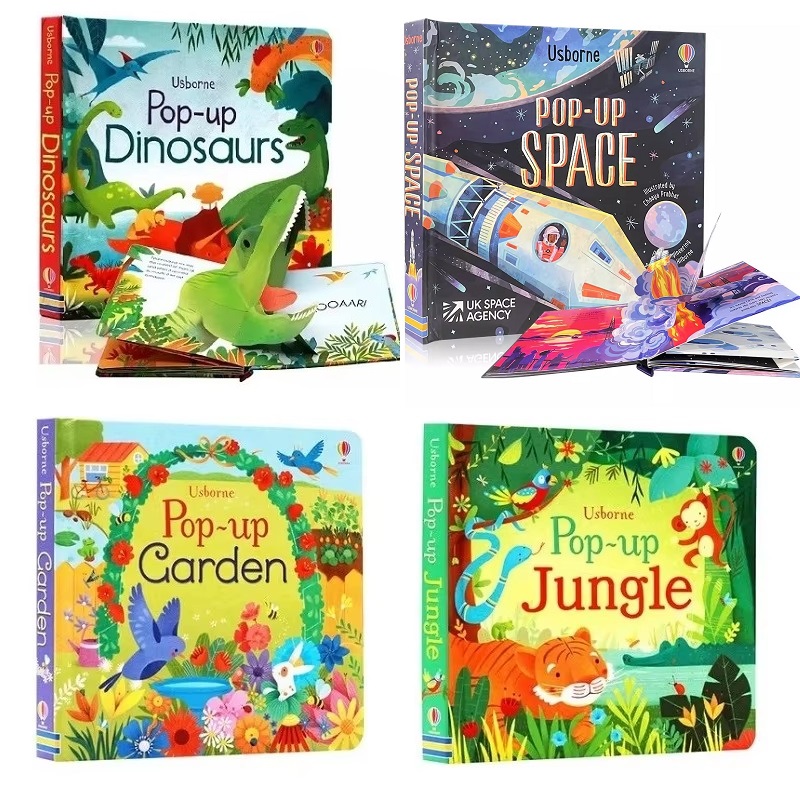 Usborne Pop Up Dinosaurs/Jungl - đánh giá và giá Baby Food Book
