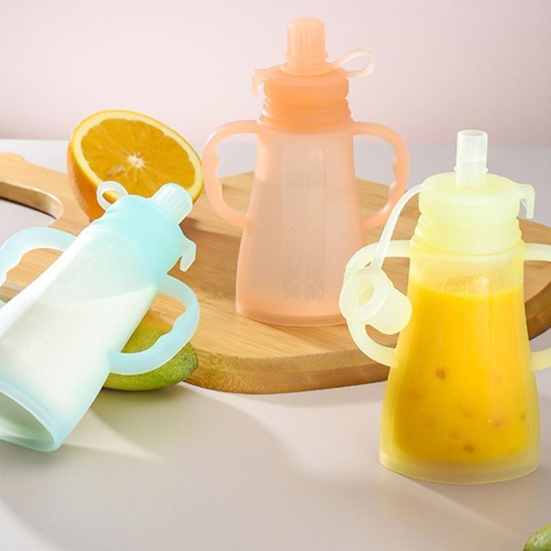 XXFFE mềm silicon vắt túi thực - đánh giá và giá Baby Food Pouches Reusable