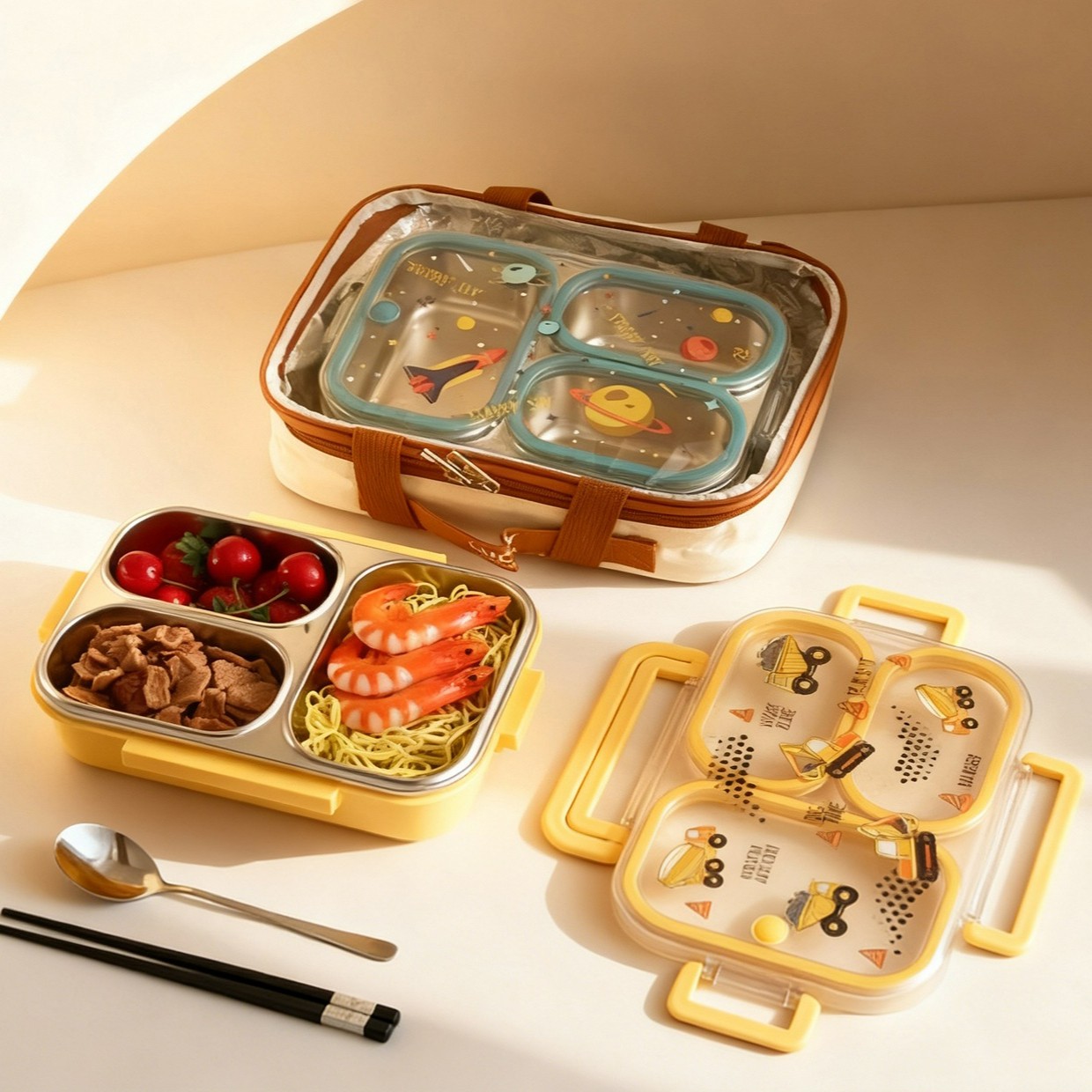 Large Capacity Cartoon Childre - đánh giá và giá Baby Food Container
